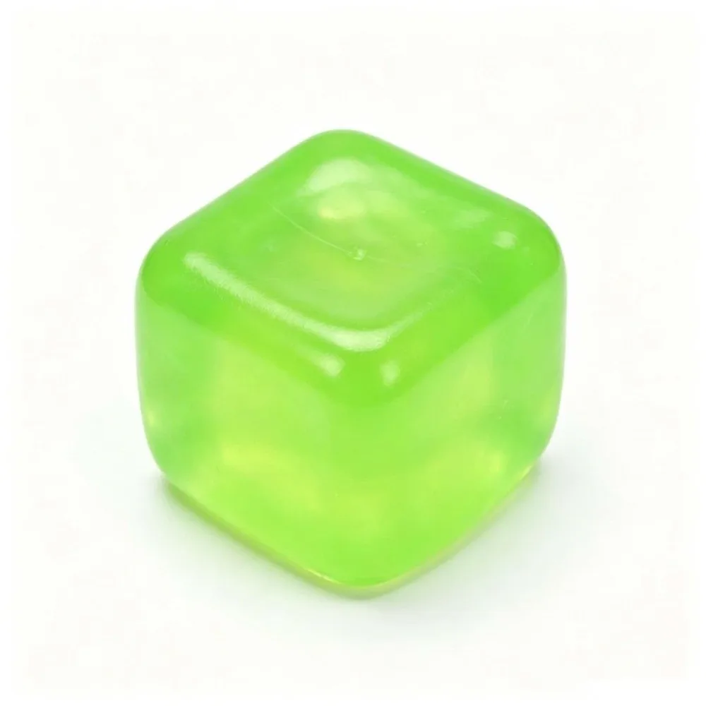 Soft Texture Ice Cube Squishy Toy Transparent Slow Rebound Ice Cube Fidget Toy Solid Color Plasticity Ice Cube Squeeze Toy
