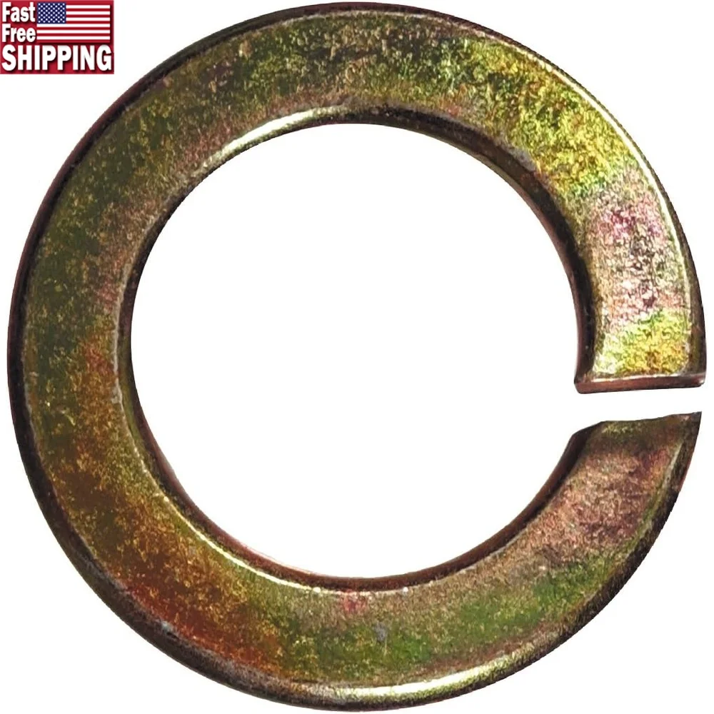 

Grade 8 Split Lock Washers 3/4 Inch Alloy Steel Zinc Yellow-Chromate Finish 20-Pack Heavy Duty Fasteners