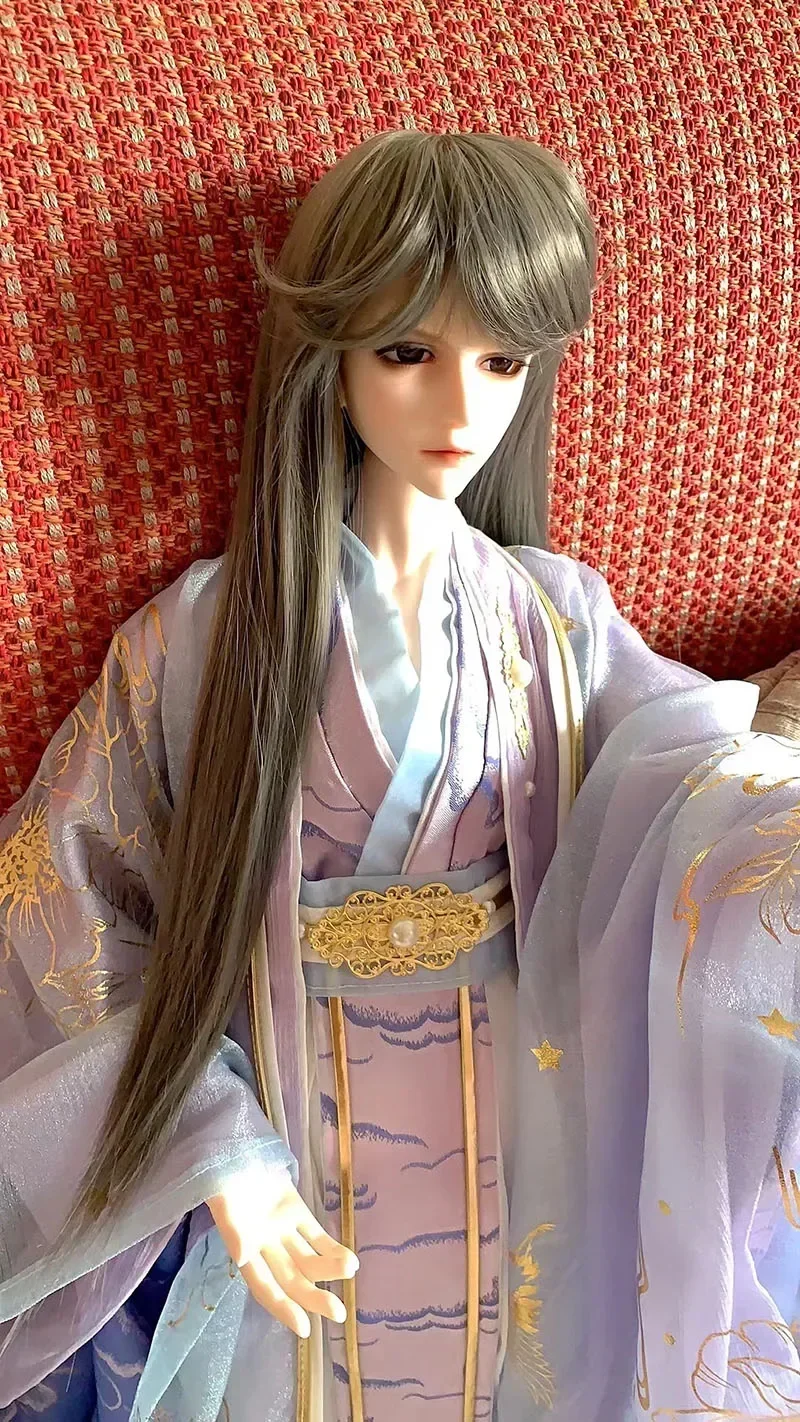 only wig 1/3 1/4 1/6 1/8 ke er BJD SD doll wig  long hair straight hair high temperature fiber doll wig light blue
