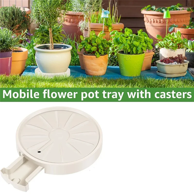 

75STO-движной держатель для растений, круглый прокатный поднос для растений, держатель для растений с колесами, универсальный сверхмощный держатель для горшка