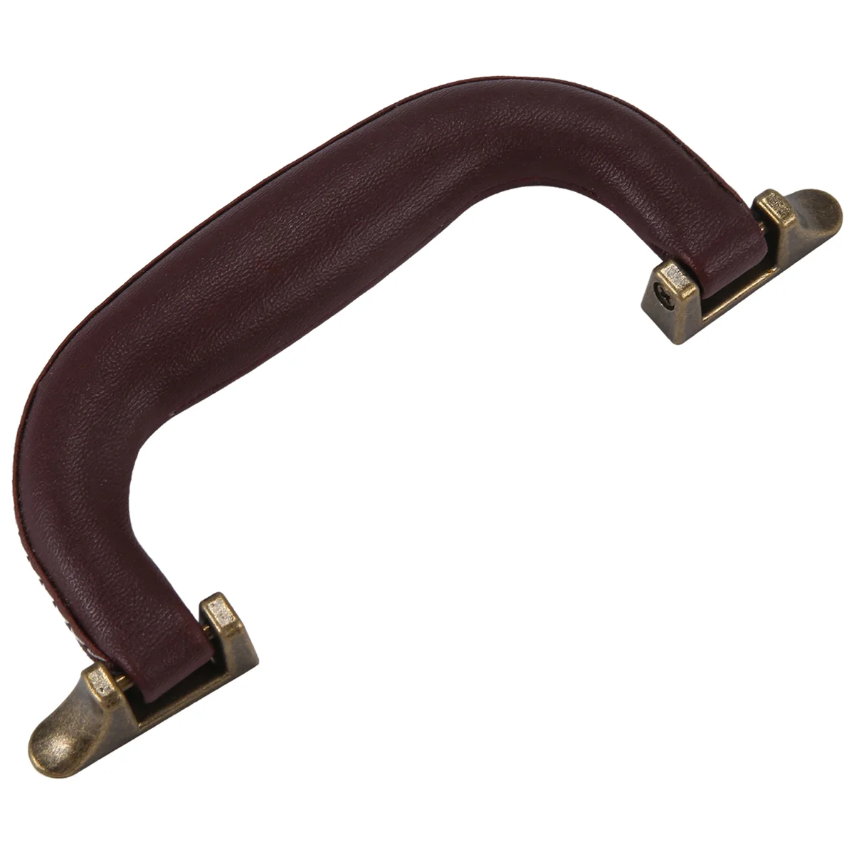 A04RR  Brown Leather Guitar Musical Instrument Box Luggage Toolbox Trolley Case Handle