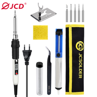 JCD 80W Soldering Iron Kit Temperature Adjustable LCD Digital Display 220V/110V Soldering iron tips Welding Repair Tools 908S