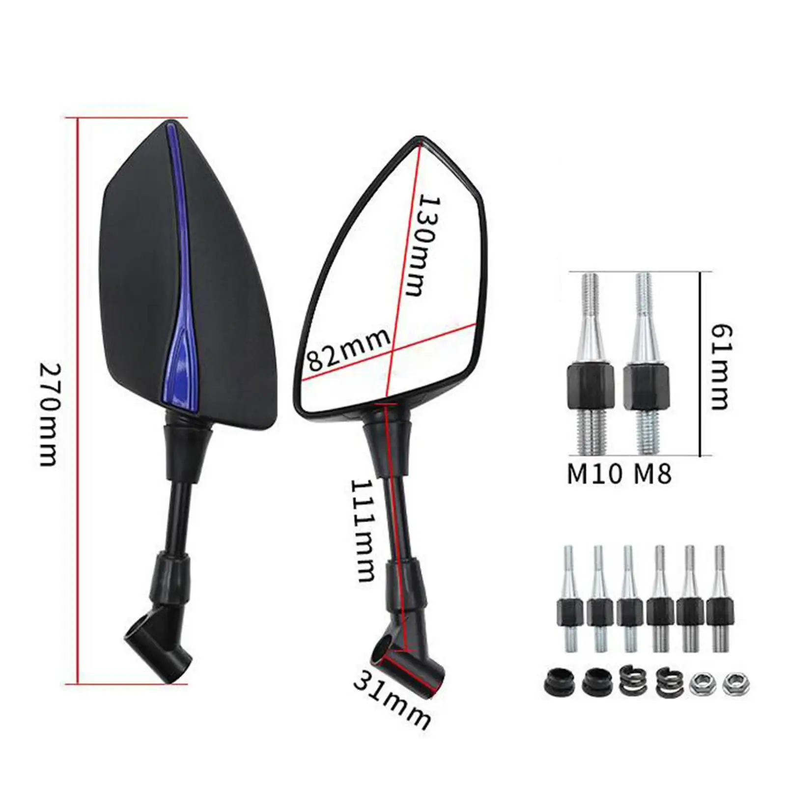 

1 Set Motorcycle Rearview Mirror Devices Replaces Professional Spare Parts Motorbike for Niu Durable Left and Right