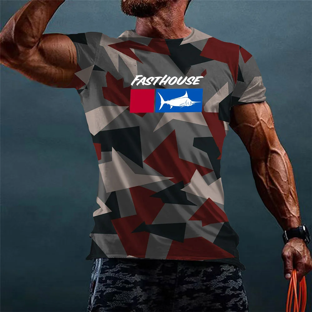 2025 Vissen Shirt Camouflage Mannen Korte Mouw T-Shirts Uv Bescherming Tops Dragen Zomer Vissen Kleding Camiseta De Pesca