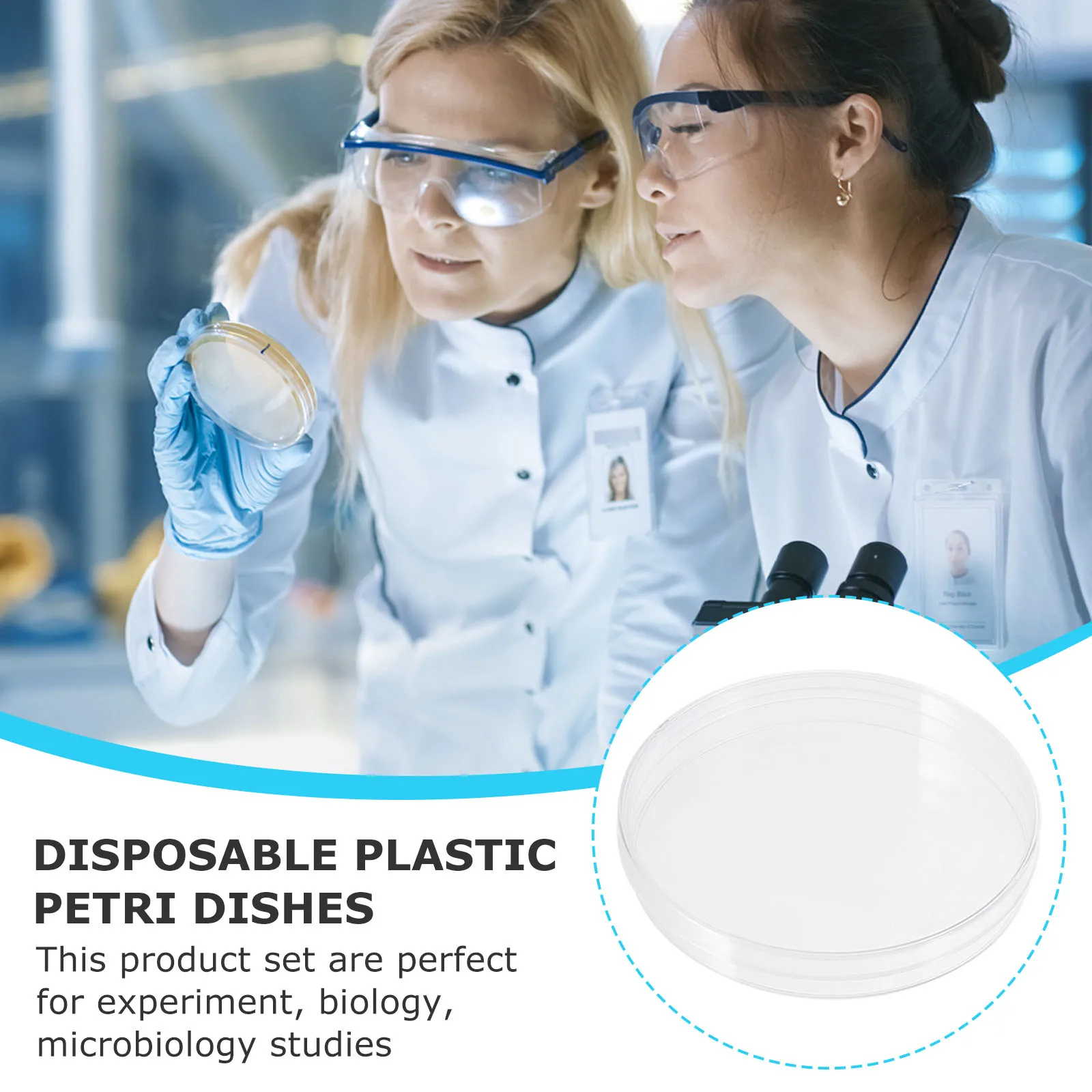 50 قطعة أطباق ثقافة الخلايا البلاستيك مجموعة أطباق بتري شفافة قابلة لإعادة الاستخدام لتدريس تجربة مختبر الأحياء الدقيقة #5