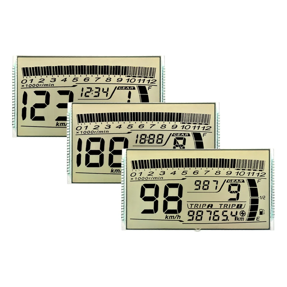Painel de código de segmento personalizado display lcd sjxdgw013 htn positivo 5.0v veículo segmento antirreflexo display lcd