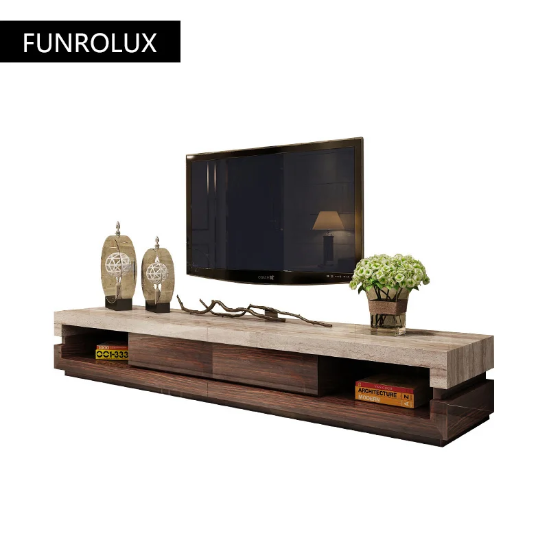 

Marble TV cabinet natural cave stone cabinet modern minimalist combination room furniture coffee table TV stand Wall Cabinet