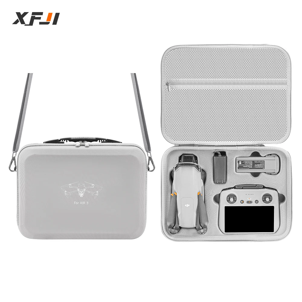 

XFJI Portable Carrying Case for DJI Air 3 Storage Box for Air 3 Suitcase All-in One Drone Accessories Splash-proof Shoulder Bag