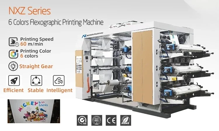 YG Customized 4 Colour 6 Color Colour Flexo Printing Machine Flexographic Printers Flexo Printing Machine