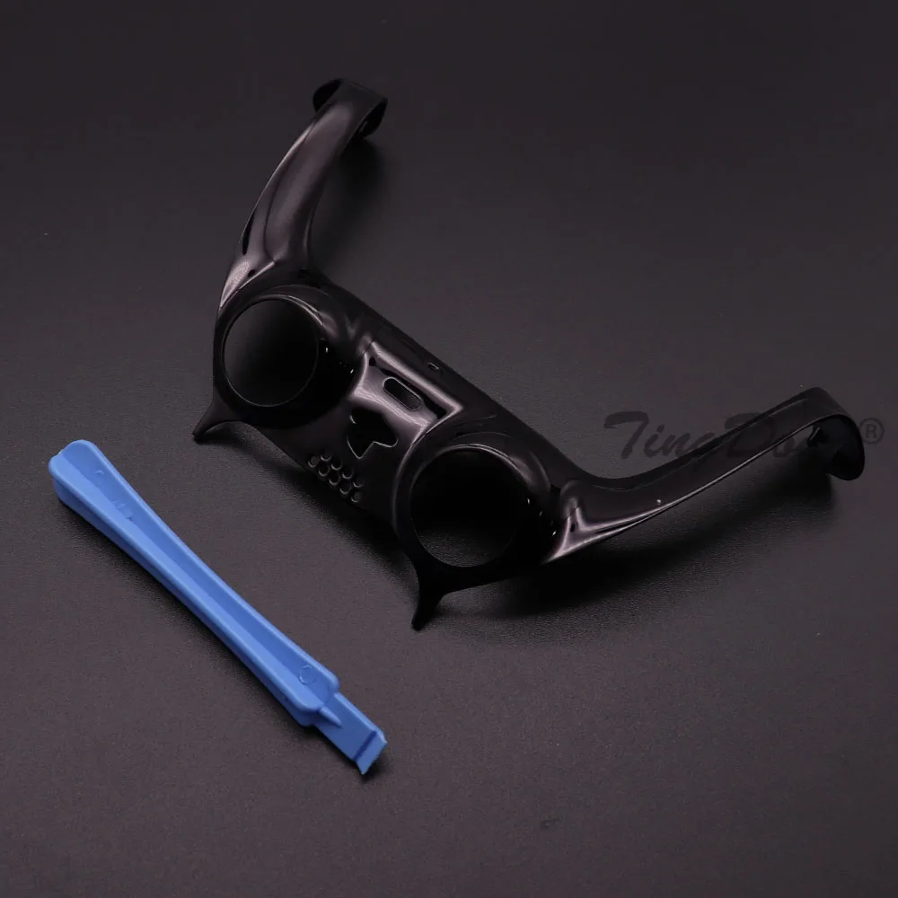 Chroom/matte gamepad handvat decoratieve strip voor PS5 controller joystick handvat shell cover met koevoet