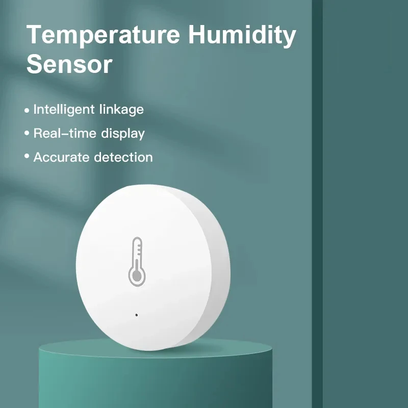 Tuya ZigBee Mini sensore di temperatura e umidità rilevatore di umidità per interni funziona con Alexa Google Home Voice App Control