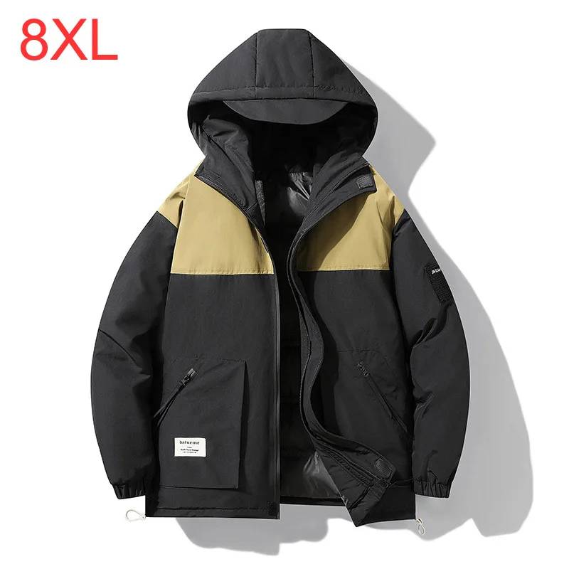 Men's Parkas coat big size fashion youth warm men's jacket cold casual handsome cotton clothing winter jacket men M-8XL 7XL 6XL