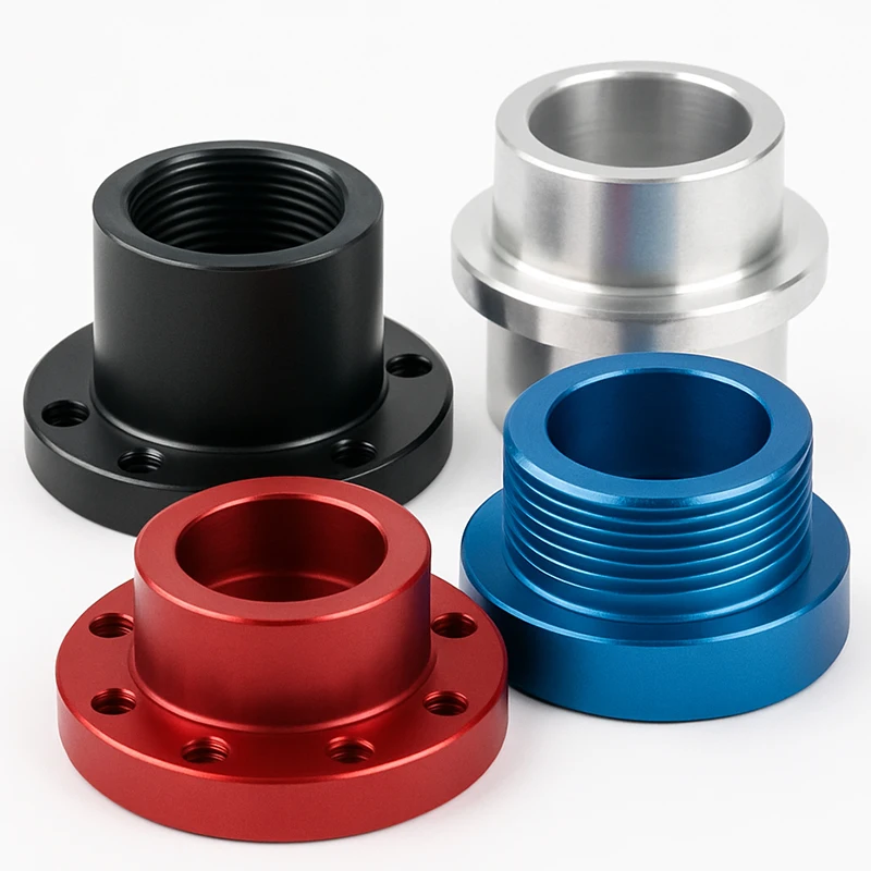 

Custom CNC Machined Aluminum Flange Couplings, Precision Turned Flange Shaft Collars Tailored to Your Specs