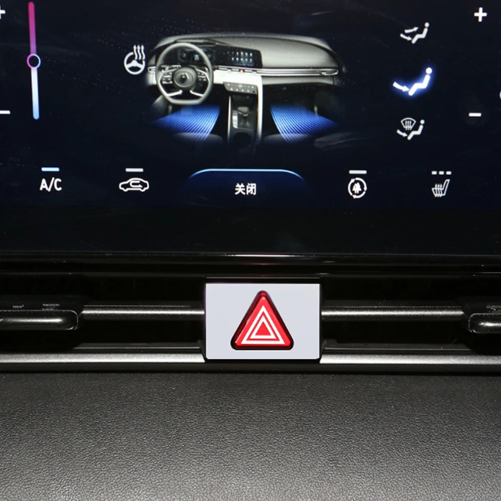 Fit For Hyundai Elantra CN7 N-Line Double Flashing Warning Lights Button Aluminum Alloy Sticker Interior Button Cover