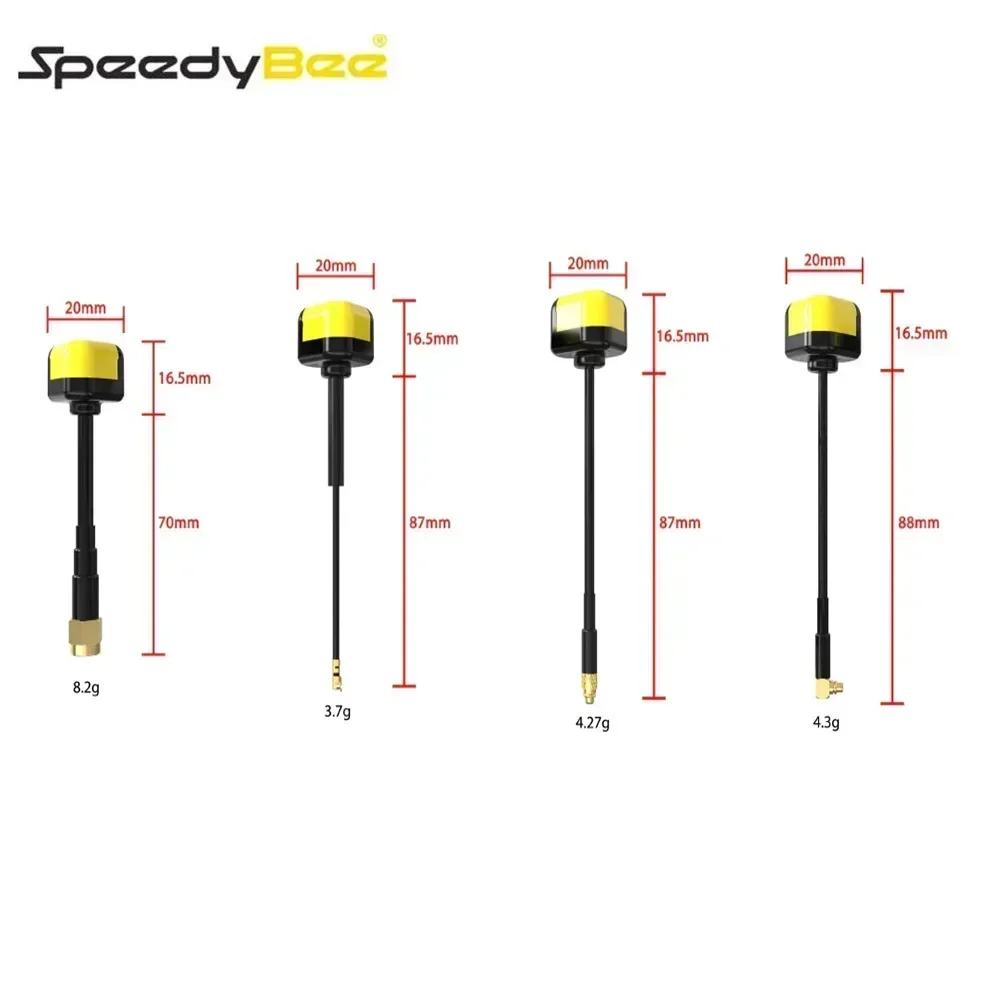 SpeedyBee スピーディビー 5.8GHz RHCP SMA/UFL/MMCX-90 ° /MMCX-RC FPV レーシング ドローン用ストレート アンテナ V2