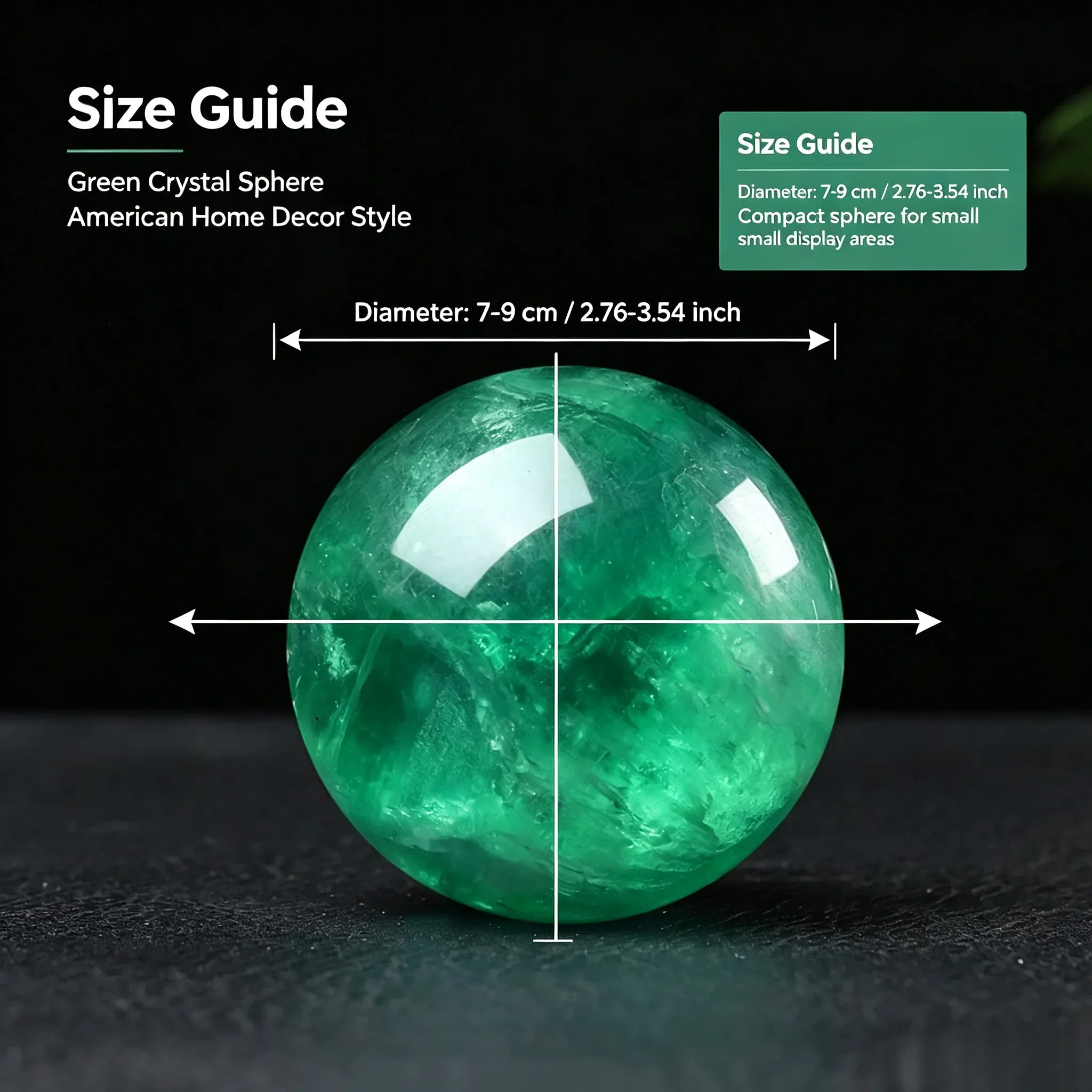 1 bola kristal fluorit alami y - Crystal Ball Decor ulasan dan harga