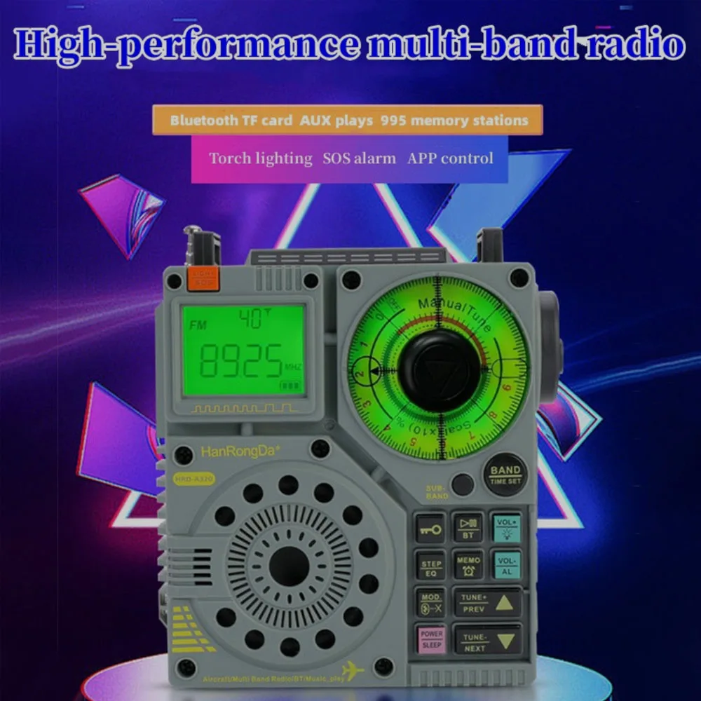 Imagem -05 - Alto-falantes Bluetooth Portáteis Air fm mw sw Vhf wb Rádio Multi-band Banda de Aviação Suportes Marítimos T-blitz Aux A320