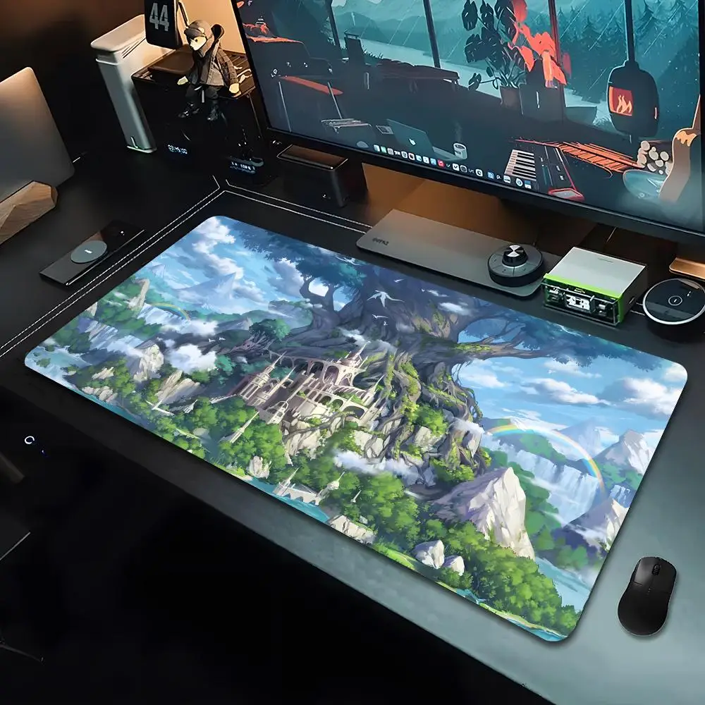 

anime E-elven K-kingdom Mouse Pad Mousepad Large Gaming LockEdge Thickened Computer Keyboard Table Desk Mat