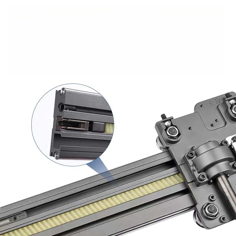 Wardrobe heavy duty double buffer swing door track, plug-in hidden door side-mounted slide rail, invisible guide rail five