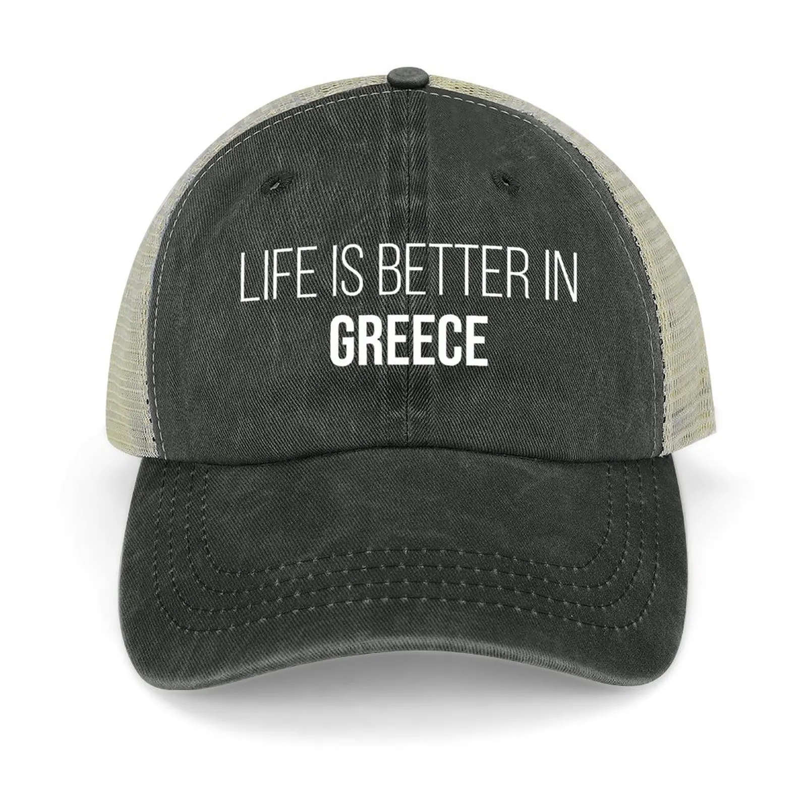 

Life is better in Greece for Women Baseball Cap Rugby Hip Hop Unique hats Hats For Men Women's