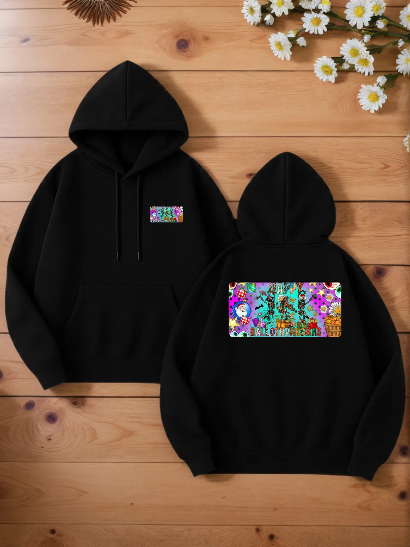 

Мужская толстовка с рисунком, уличный стиль, мультяшный принт, на флисовой подкладке, для молодых мужчин, для повседневной носки