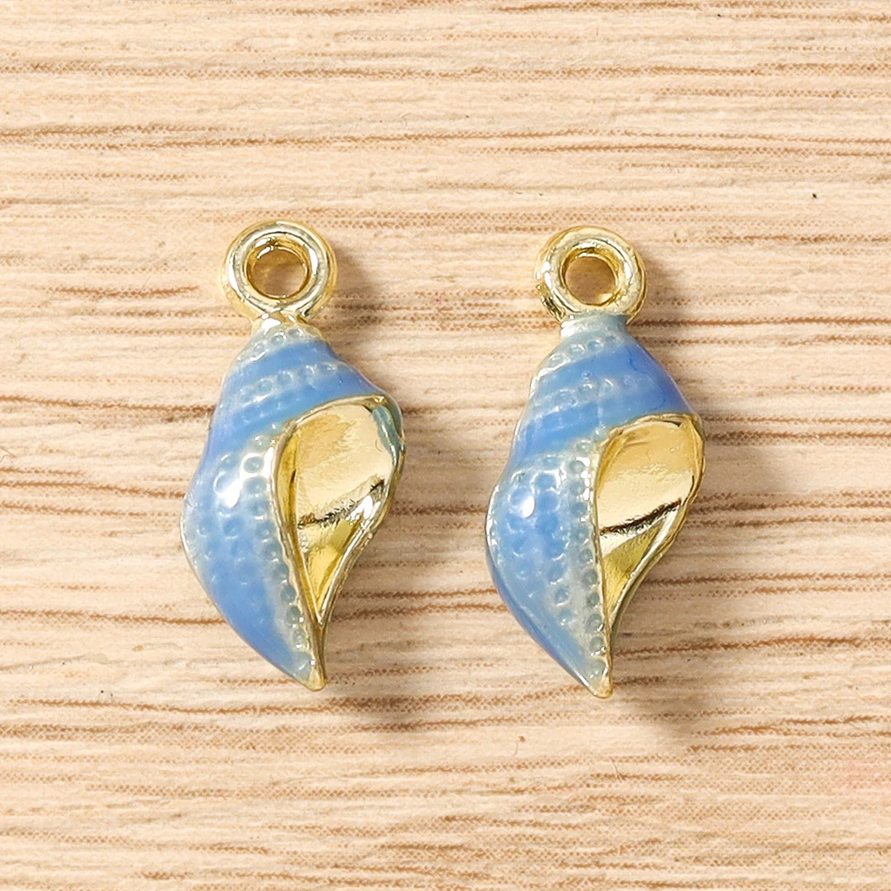 Tusember 5 Stück niedliche bunte Seestern-Muschel-Fisch-Anhänger für die Schmuckherstellung, Ohrringe, Halsketten, Armbänder, DIY-Bastelarbeiten – Detail 12