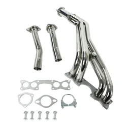 Black/Silver Manifold Exhaust Header For Nissan D21 Hardbody 1990-1995 Pickup Truck 2.4L 4WD