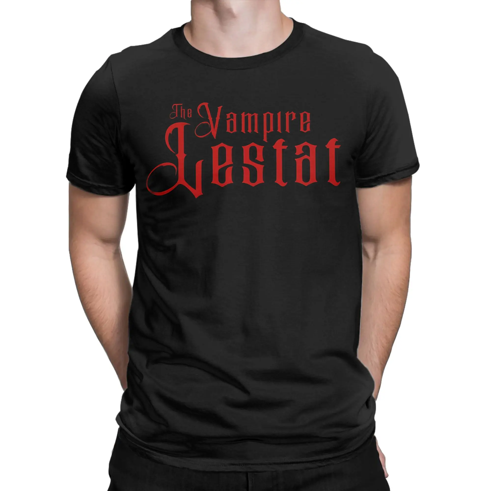 The Vampire Lestat Title  T Shirt Men's  Cotton Vintage T-Shirt O Neck  Tees Short Sleeve Tops Adult