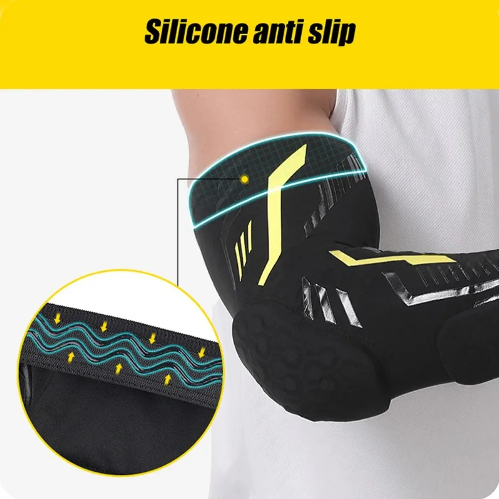 Anti Slip Separate Elbow Pads Honeycomb Dual Anti-Collision Arm Sleeve Protector Protective Long Elbow Brace Guard Riding