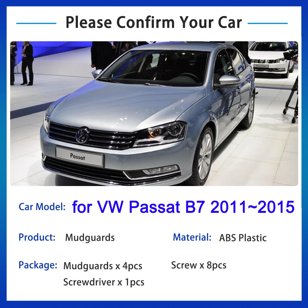 Dla Volkswagen VW Passat B7 2011 2012 2013 2014 2015 błotniki błotniki klapa błotniki błotnik przednie tylne koła akcesoria