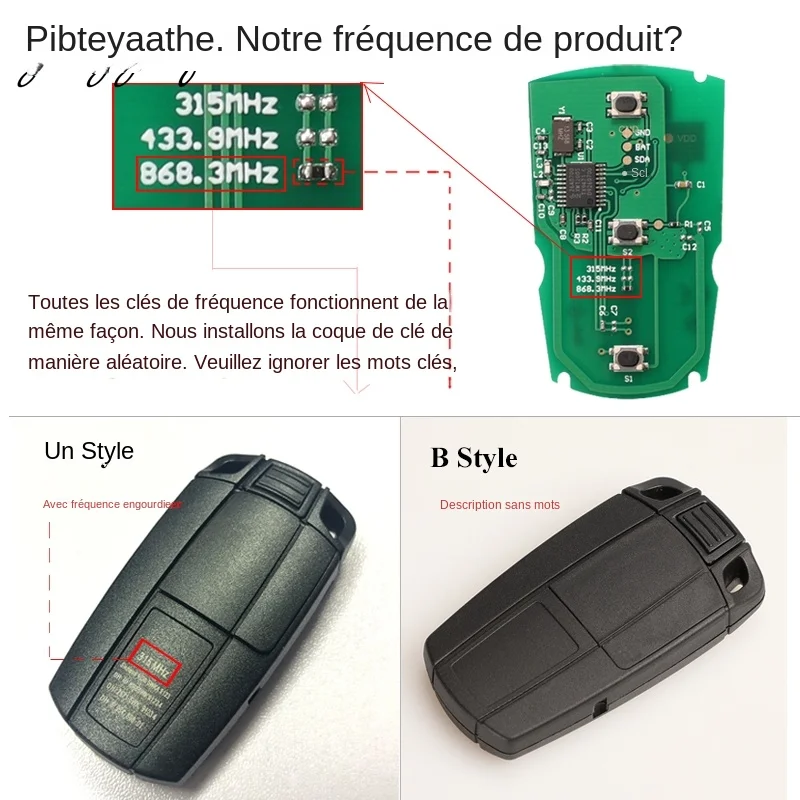 Jingyuqin 5 pz/lotto chiave a distanza per BMW CAS3 System 315MHz / 868Mhz FSK per X5 X6 Z4 1/3/5/7 Series Vehicle Smart Key Control