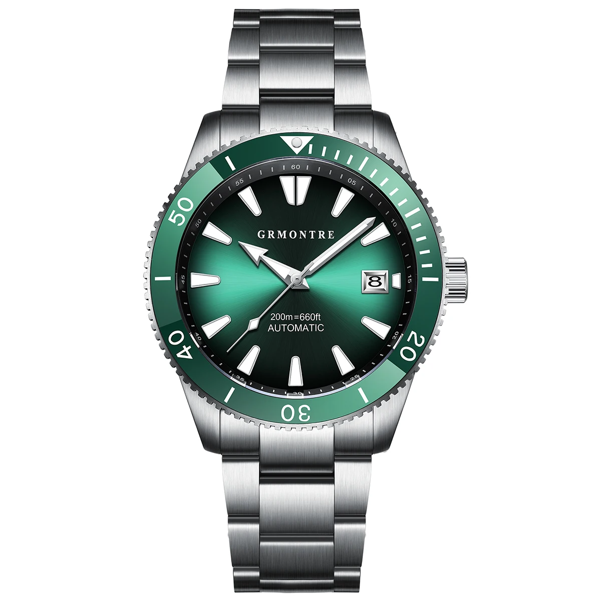 

Diver Watch Automatic 200m Sports Men Machinery Watch Miyota 8215 Ceramic Bezel Sapphire Waterproof Wristwatches Green 40mm