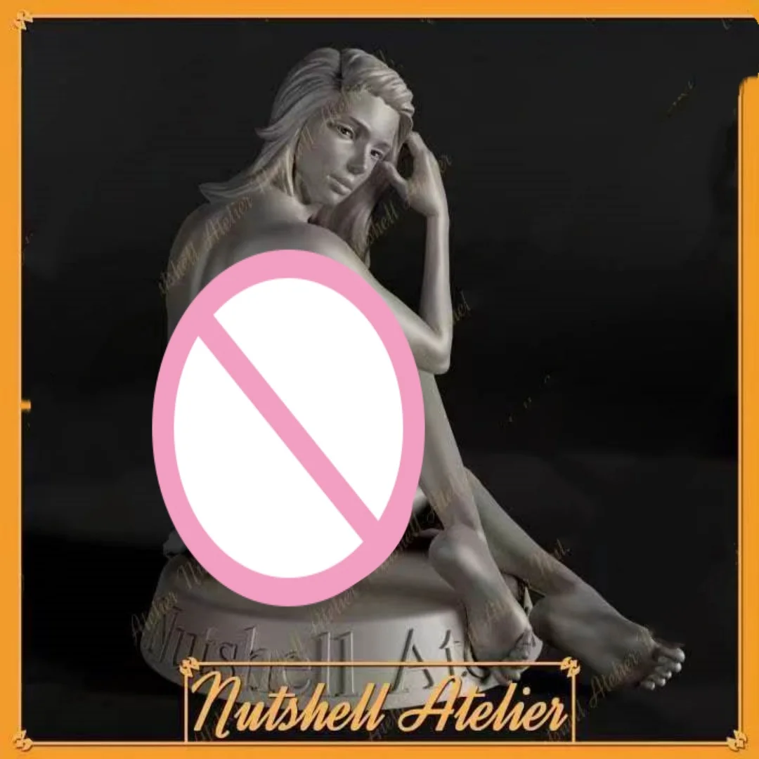 

1/24 Scale Resin Figure Assemble Model Kit Sexy Sitting Girl Nsfw Unassembled Unpainted 3D printing toy ﻿