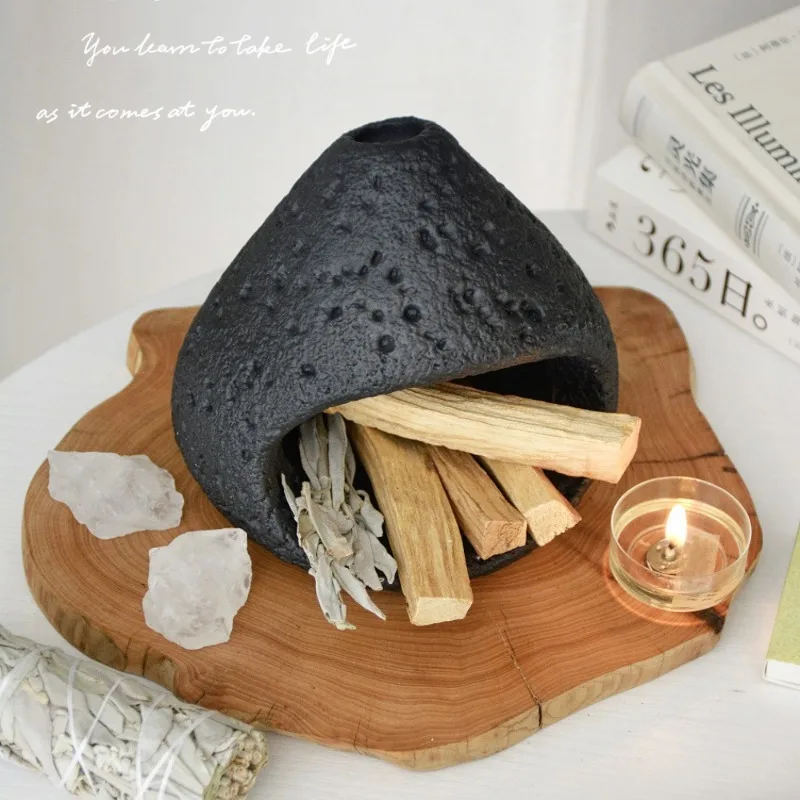 Palo Santo Fireplace Incense Burner for Meditation Yoga Lavender Sage Purification Smudge Aroma Furnace Wax Melt Burner