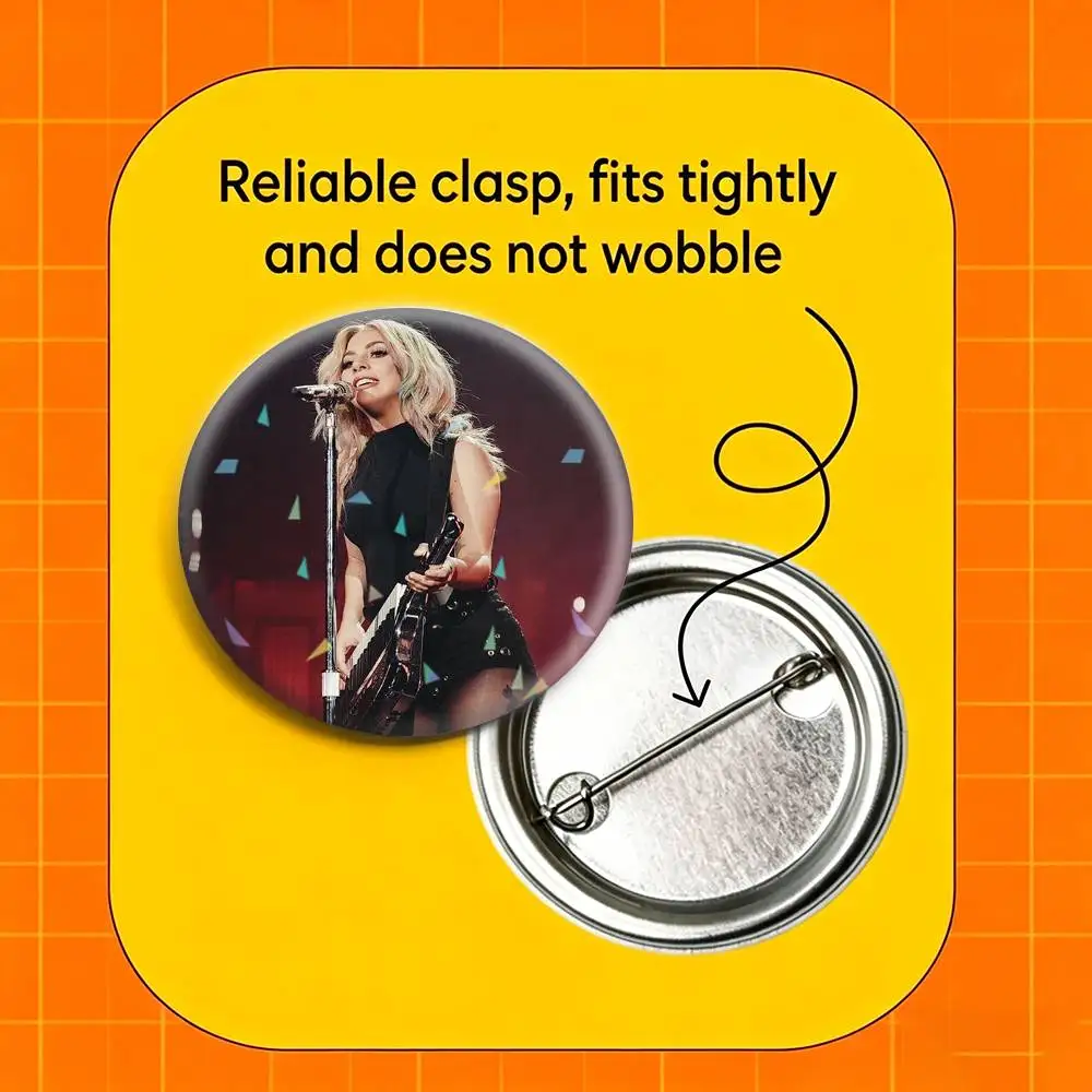 Pop Singer Lady Gaga Cartoon Style 32/44/58mm Handmade Pins Round Brooch Badge Backpacks Clothes