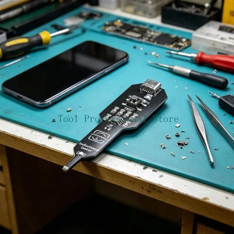 57QF Phone Board Inductance Tester Repair Device for Fault Troubleshooting, Handheld Service Aid for Phone Repair Work
