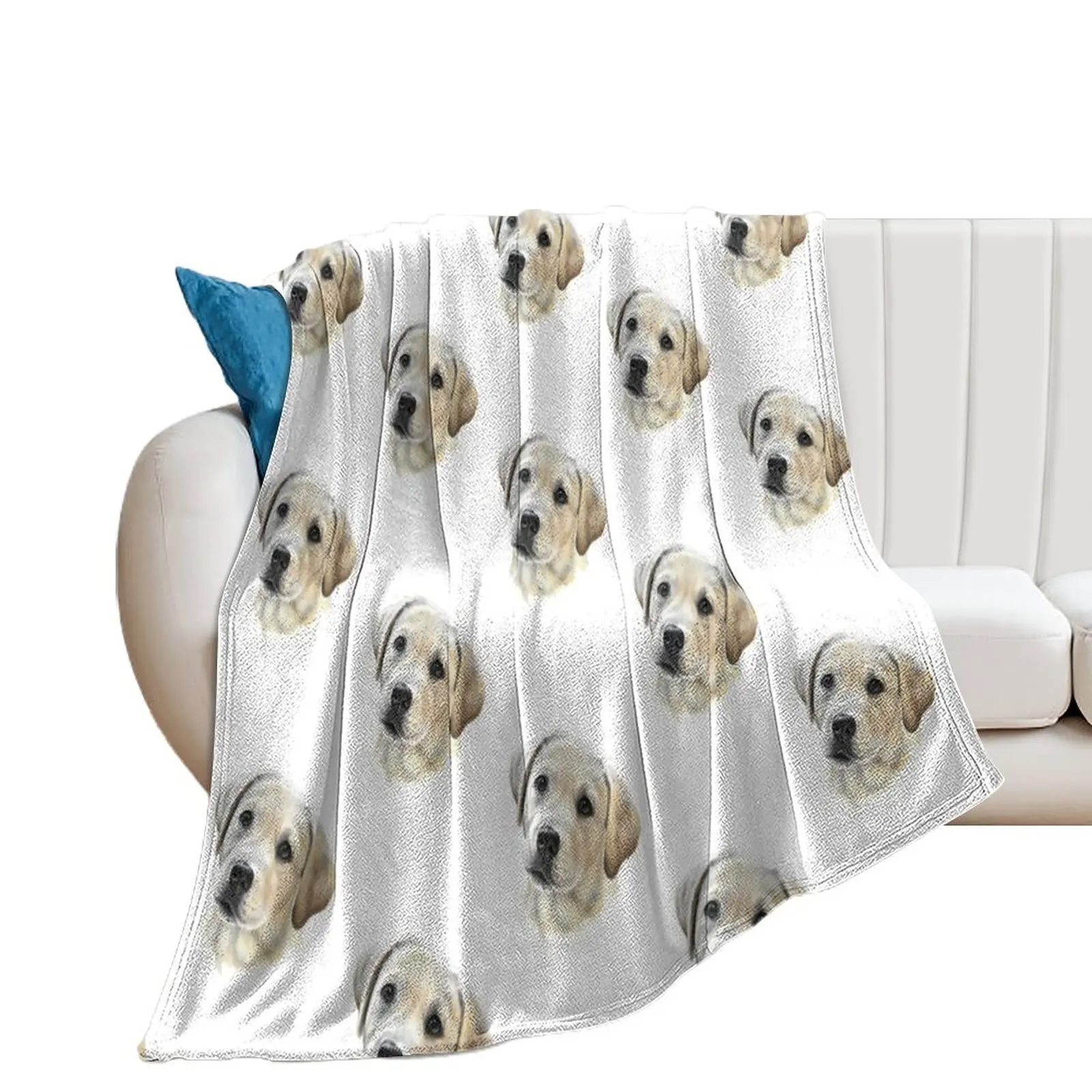 Golden labrador puppy Throw Blanket blankets ands Hair Stuffeds funny gift Blankets