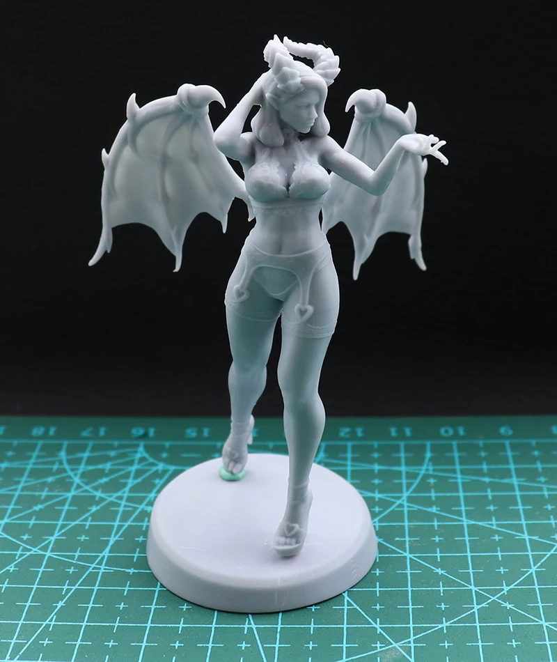 1/18 100mm 1/24 75mm Resin Model Kits Devil Beauty Girl Figure Figurine Unpainted Sculpture 023
