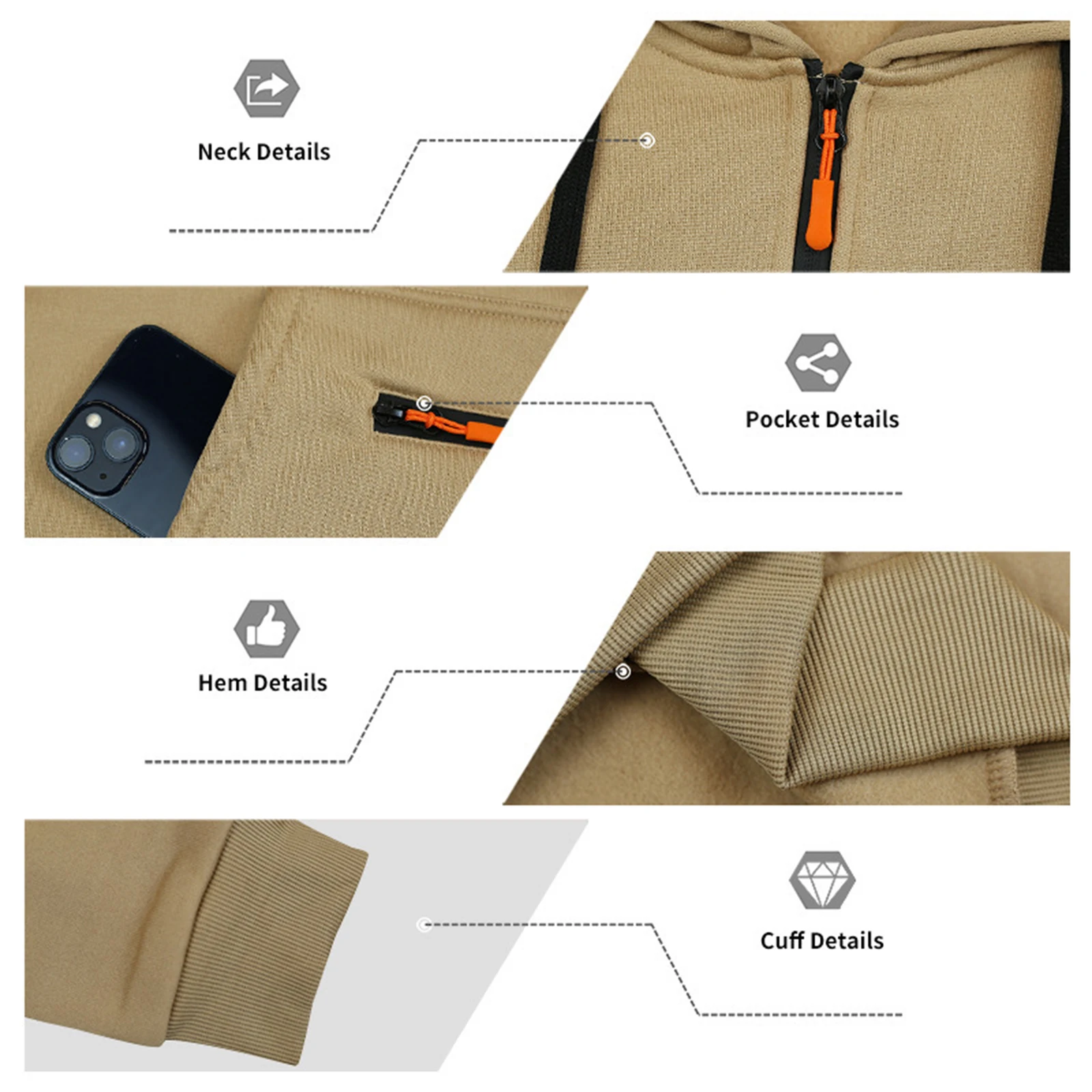 Moletom masculino outono inverno com cordão e bolsos casual de manga comprida com capuz