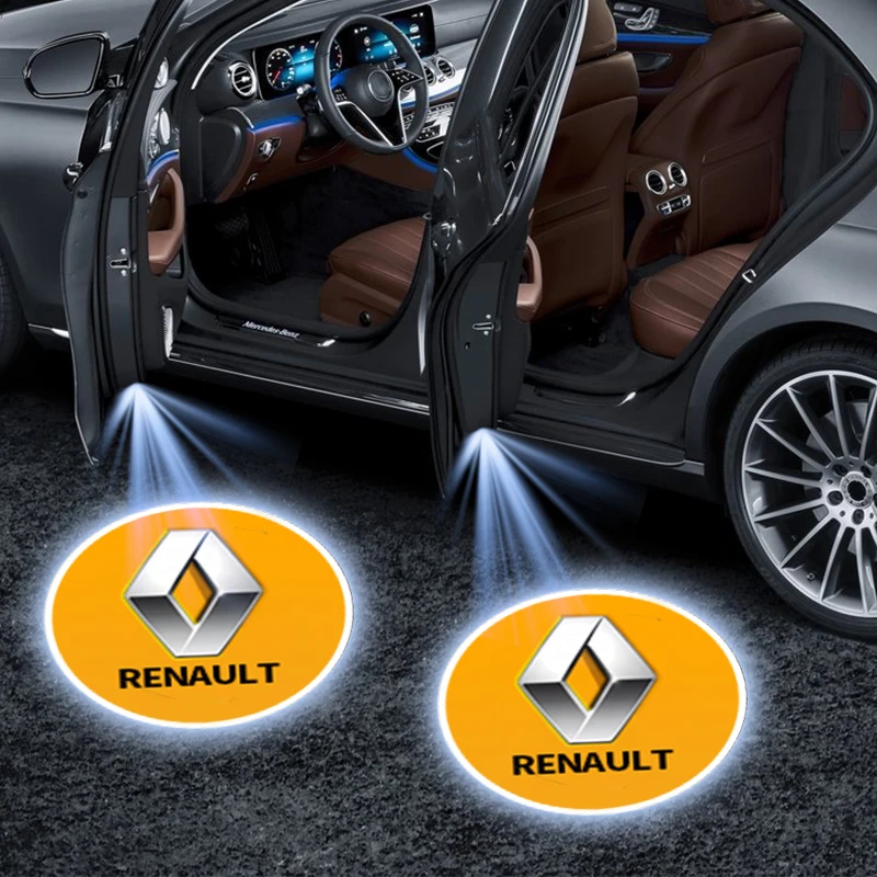 

1/2PCs LED Car Door Logo Projector Welcome Ghost Shadow Light Accessories For Renault Honda Jaguar Ford JEEP Acura Mitsubishi