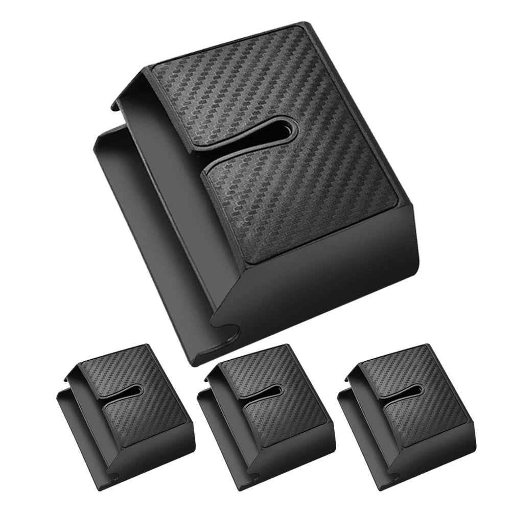 

4 Pcs Small Car Mobile Phone Storage Box Work Tidy Plastic Holder Interior Accessories