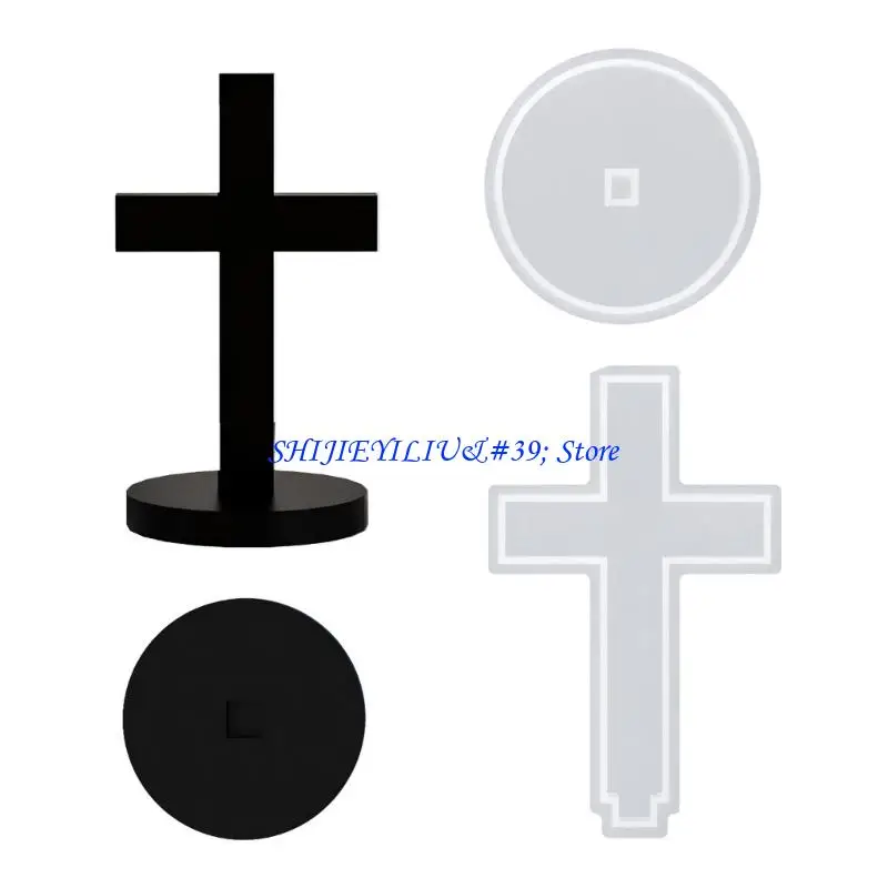 E21F Detailed Silicone Crosses Mold Perfect For Holiday Gifts And Artistic Displays