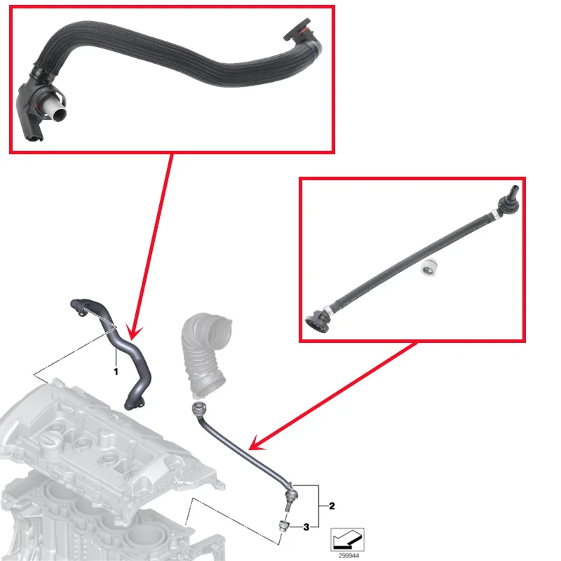 

Новый вентиляционный шланг картера 1,6 л 11157612996 11157632332 для Mini Cooper R55 R56 R57 R58 R59 2007-2016 гг.