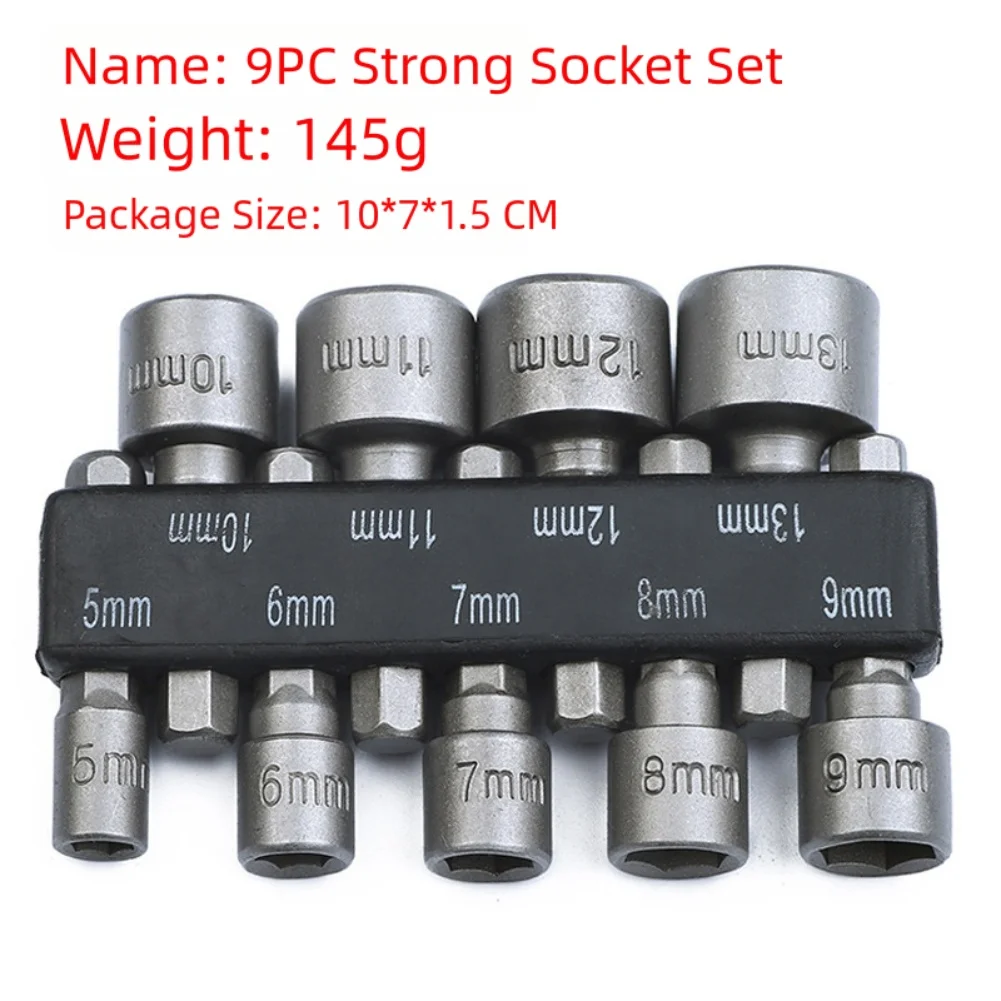 23 قطعة 5-12 مللي متر تنوعا كم أداة الصلب صواميل الطاقة سائق مثقاب الخشب للإصلاحات لتقوم بها بنفسك والاستخدام المهني