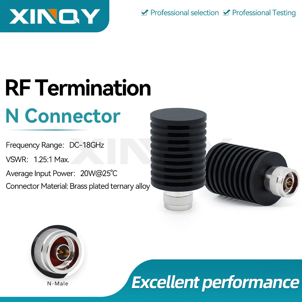 terminatore-coassiale-xinqy-20w-tipo-n-maschio-dc-18ghz-50-ohm-per-terminazione-rf