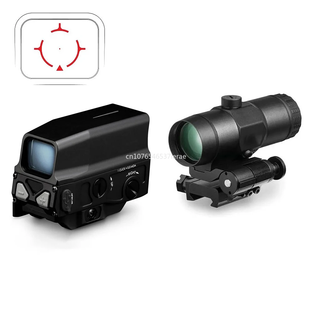 Holographic Gen I Weapon Red Dot Sight With VMX-3T 3X Magnifier Combine for Milsim Airsoft Hunting Dynamic Close Quarters Combat