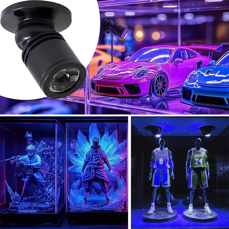 Mini faretti LED USB Mini illuminazione decorativa per vetrina gioielli con hardware di montaggio Luci per interni Lampada alimentata tramite USB