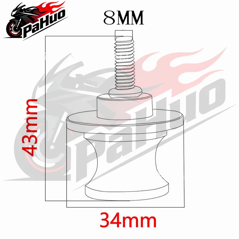 For GSXR 125/150/600/750/1000 GSX-R Spools Sliders Stand Screws CNC M8 Motorcycle Accessories Swingarm 1Pair Bolts - view 5
