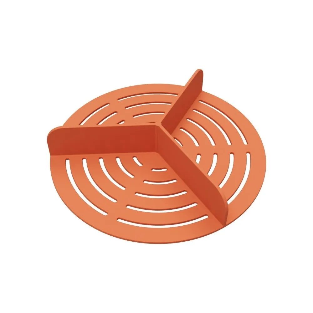 Multi-color Silicone Air Fryer Liners Food-grade Non-stick 3 Grids Oven Tray Reusable 7/8 Inch Divided Airfryer Basket