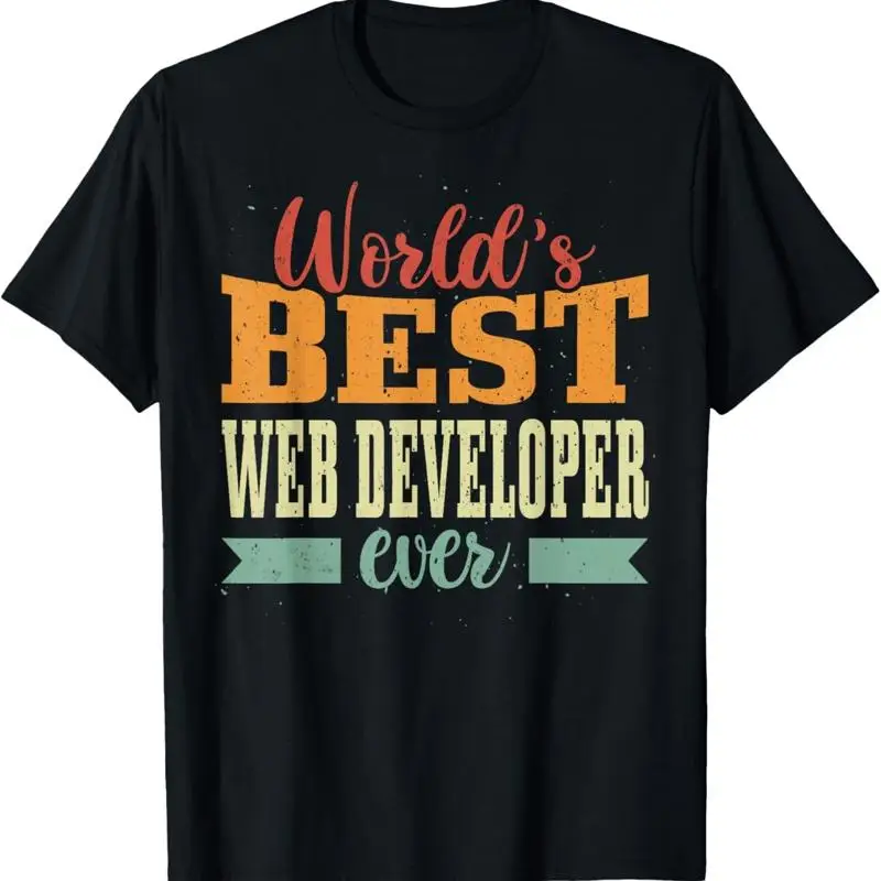 Retro Motif Worlds Best Web Developer T Shirt